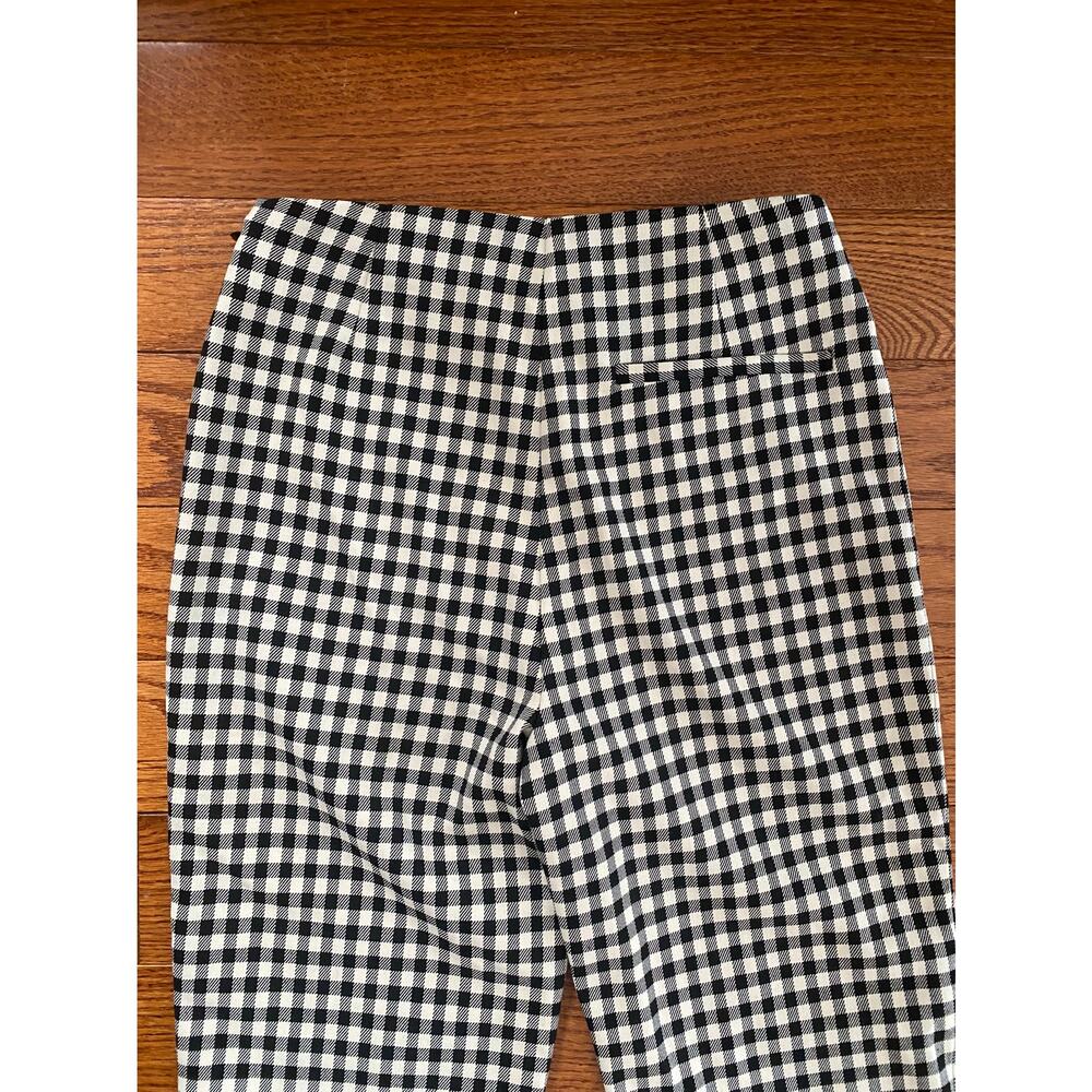 Sezane Black & White Houndstooth Cropped Ankle Pants - Picture 8 of 14